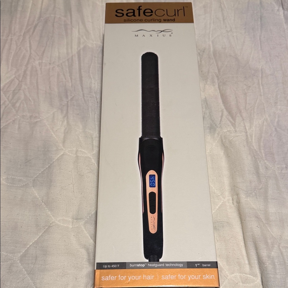 Maxius Black & Rose Gold Silicone Curling Wand